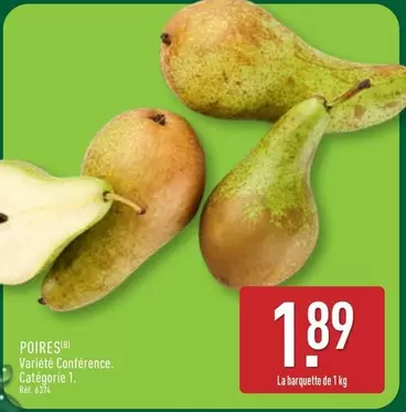 Poires offre à 1,89€ sur Aldi