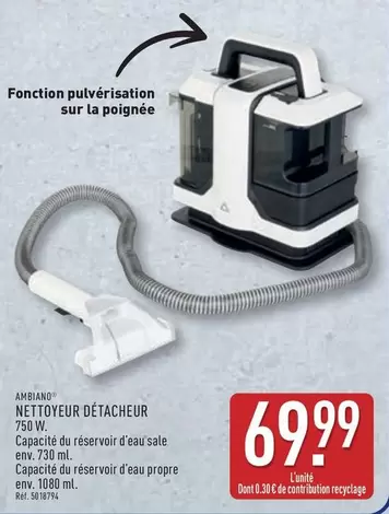 Ambiano - Nettoyeur Détacheur offre à 69,99€ sur Aldi