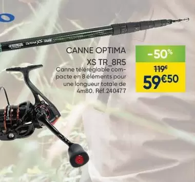 Canne Optima XS TR_8R5 offre à 59,5€ sur Pacific Pêche