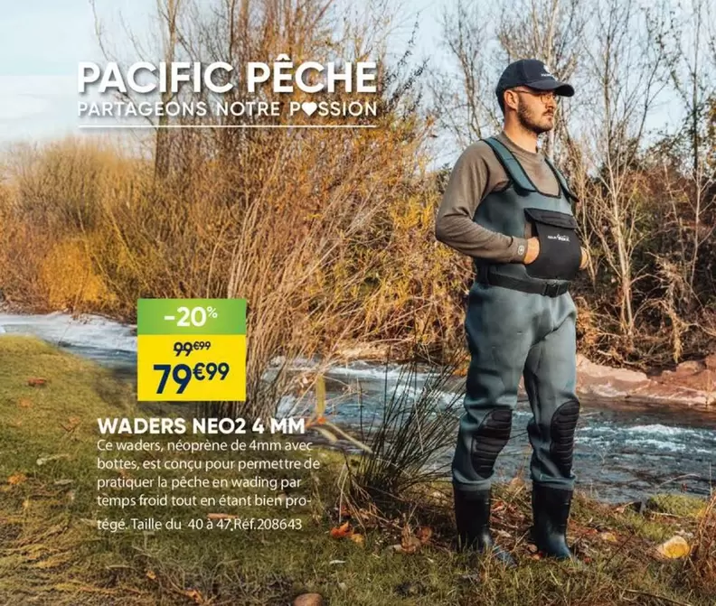 Waders Neo2  offre à 79,99€ sur Pacific Pêche