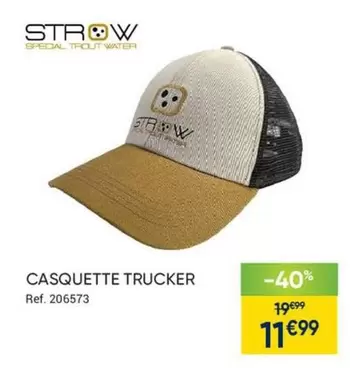 Strow - Casquette Trucker offre à 11,99€ sur Pacific Pêche