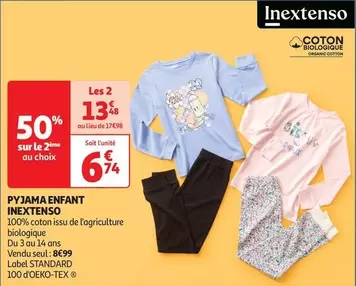 Inextenso - Pyjama Enfant offre à 6,74€ sur Auchan Hypermarché