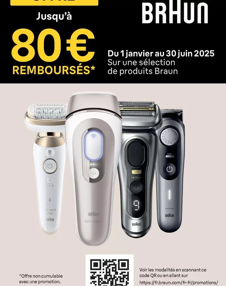 Braun - Jusqu'à Bruun offre à 80€ sur MDA