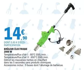 Brûleur Électrique 2000 W offre à 14,9€ sur E.Leclerc Brico