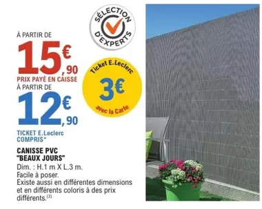 Dim - Camise Pvc "beaux Jours" offre à 12,9€ sur E.Leclerc