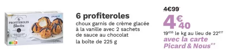 Picard - 6 Profiteroles offre à 4,4€ sur Picard