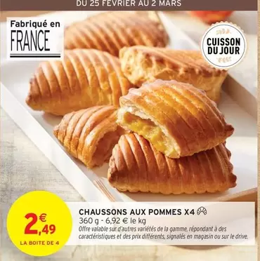 Mars - Chaussons Aux Pommes X4 offre à 2,49€ sur Intermarché Express