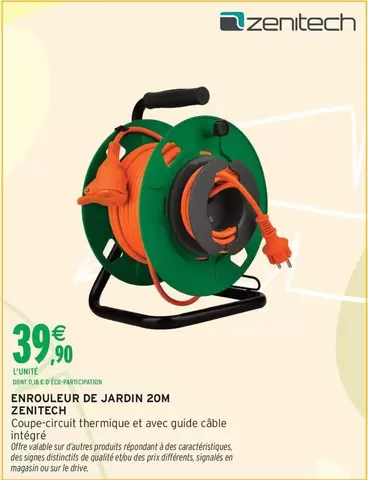 Zenitech - Enrouleur De Jardin offre à 39,9€ sur Intermarché Express