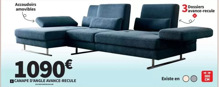 Canape D'angle Avance Recelle offre à 1090€ sur Conforama