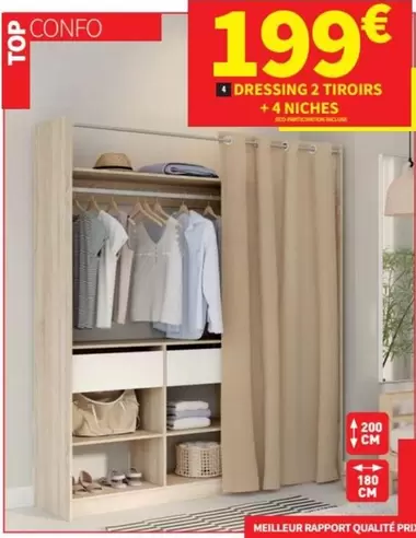 Dressing 2 Tiroirs offre à 199€ sur Conforama