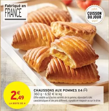 Chaussons Aux Pommes X4 offre à 2,49€ sur Intermarché