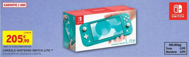 Nintendo - Console Switch Lite offre à 205,9€ sur Intermarché