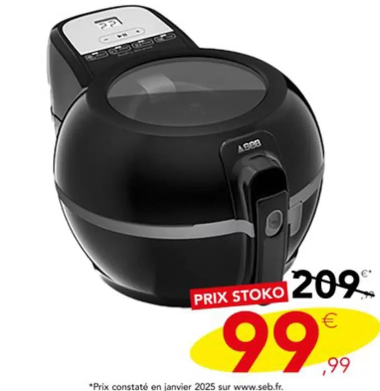 Seb -  Friteuse Actifry Advance 1.2 Kg Noire offre à 99,99€ sur Stokomani