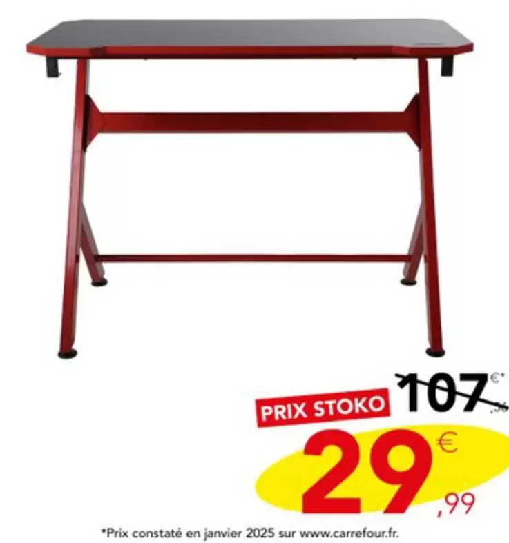 Bureau Gamer Unit offre à 29,99€ sur Stokomani