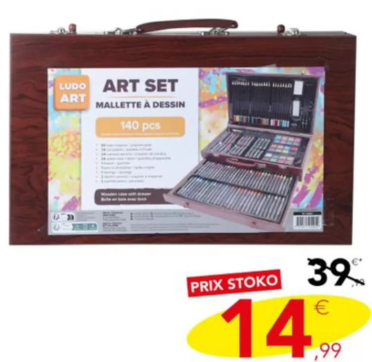 Ludo Art - Art Set Mallette A Dessin offre à 14,99€ sur Stokomani