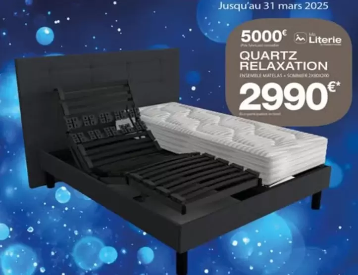 Ensemble Matelas + Sommier 2x80x200 offre à 2990€ sur monsieur meuble