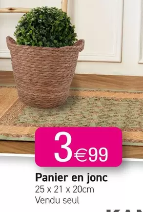 Panier En Jonc offre à 3,99€ sur KANDY