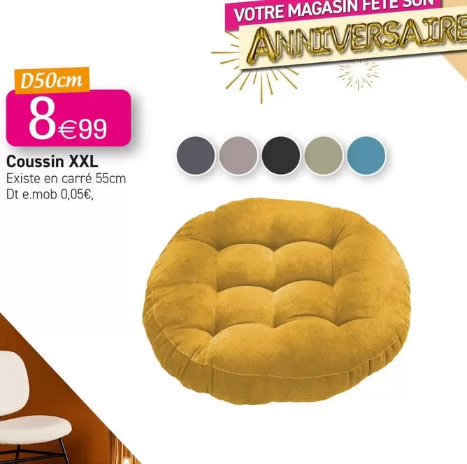 Coussin XXL offre à 8,99€ sur KANDY