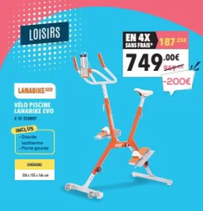 Lanabike Evo - Velo Piscine  offre à 749€ sur Cash Piscines