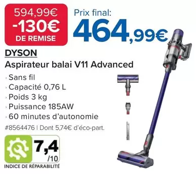 Dyson - Aspirateur Balai V11 Advanced offre à 464,99€ sur Costco