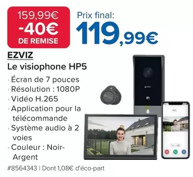 Ezviz - Le Visiophone HP5 offre à 119,99€ sur Costco