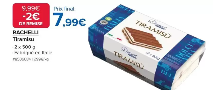 Rachelli - Tiramisu offre à 7,99€ sur Costco