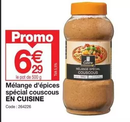 Promo - Mélange D'épices Spécial Couscous En Cuisine offre à 6,29€ sur Promocash