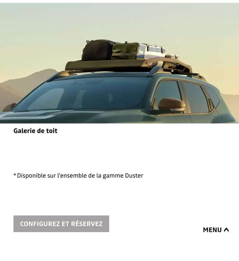 Galerie De Toit offre sur Dacia