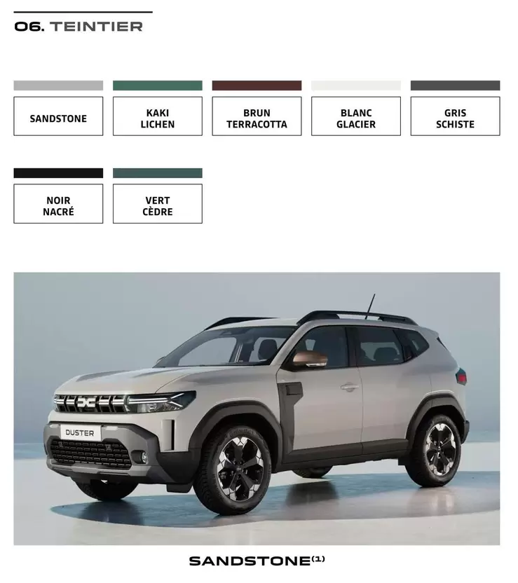 Sandstone offre sur Dacia
