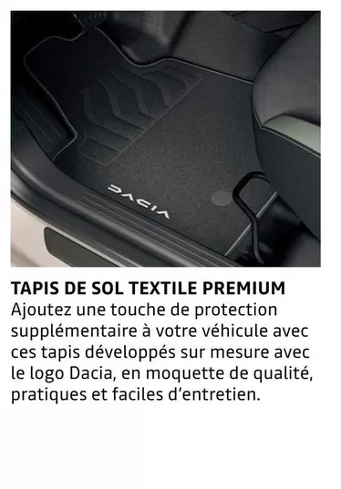 Tapis De Sol Textile Premium offre sur Dacia