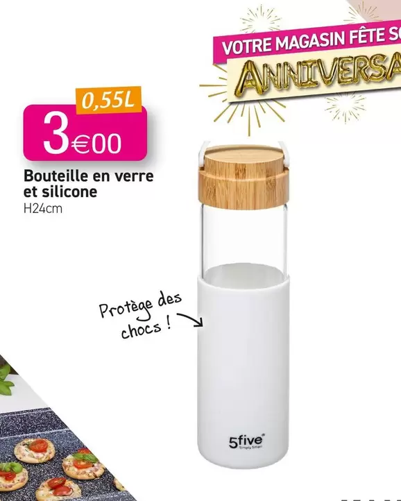 5five - Bouteille En Verre Et Silicone offre à 3€ sur KANDY