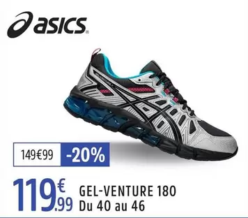 Asics - Gel-Venture 180 Du 40 Au 46 offre à 119,99€ sur Intersport