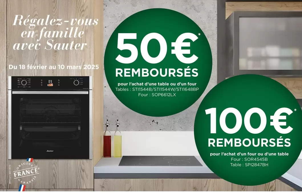 Regalez Tous En Famille Avec Sauter offre sur Boulanger