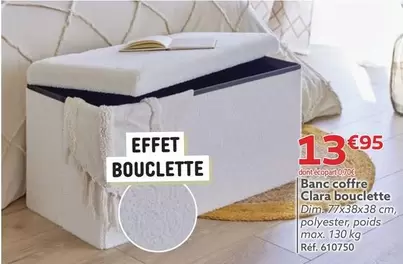 Banc Coffre Clara Bouclette offre à 13,95€ sur Gifi