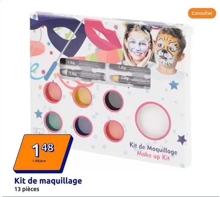 Kit De Maquillage offre à 1,48€ sur Action