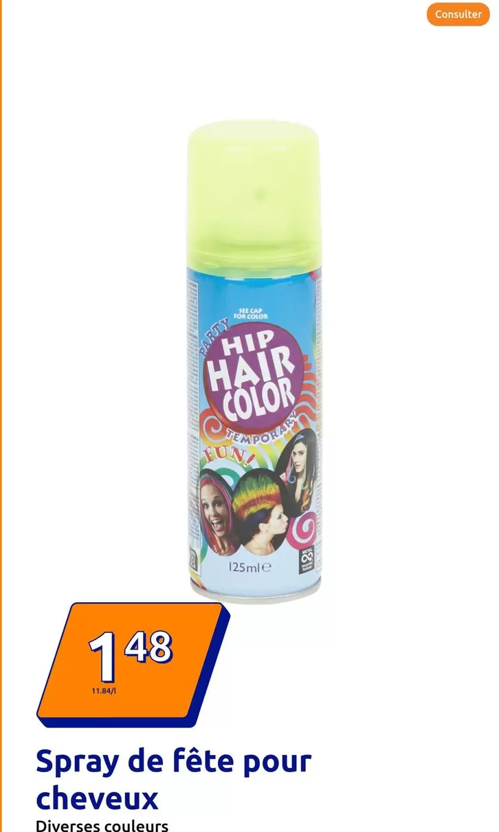 Cap - Spray De Fête Pour Cheveux offre à 1,48€ sur Action