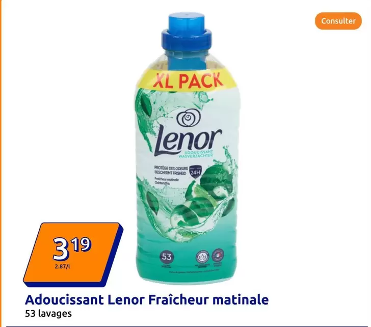 Lenor - Adoucissant Fraîcheur Matinale offre à 3,19€ sur Action