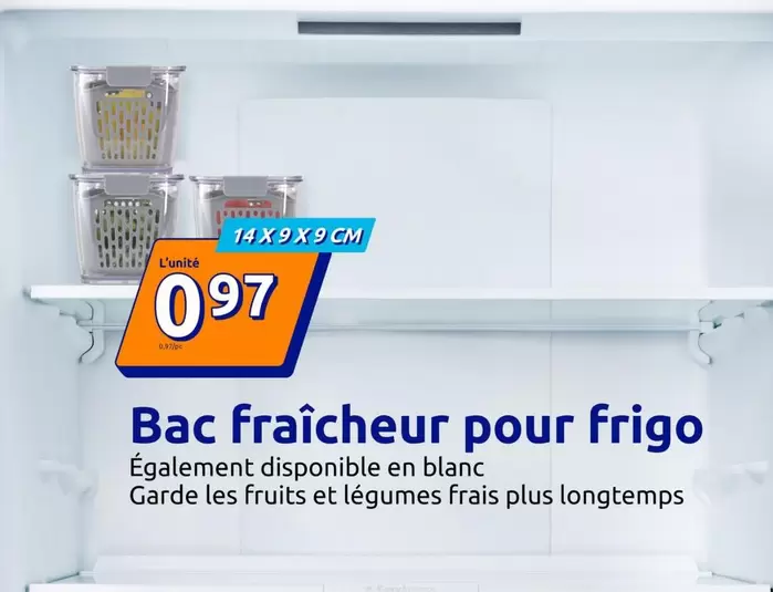 Bac Fraîcheur Pour Frigo offre à 0,97€ sur Action