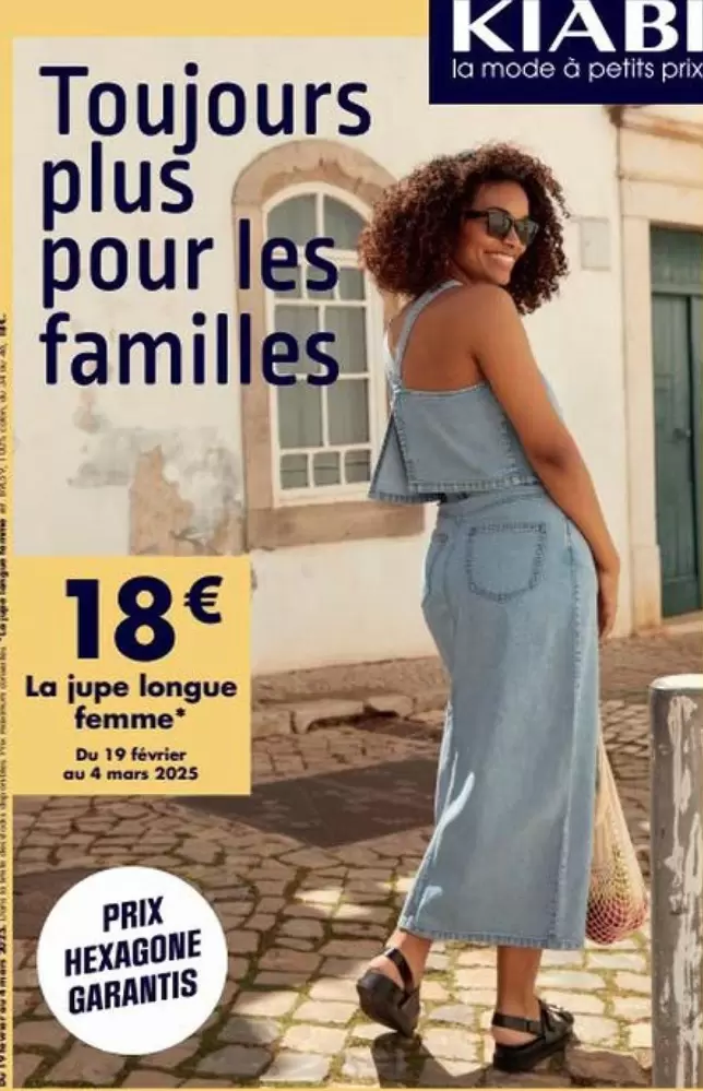 La Jupe Longue Femme offre à 18€ sur Kiabi