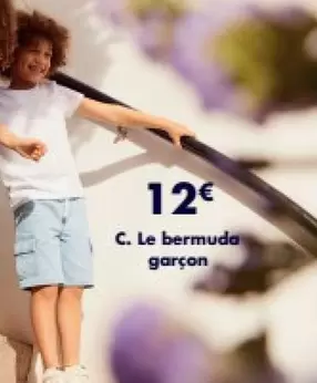 Le Bermuda Garçon offre à 12€ sur Kiabi