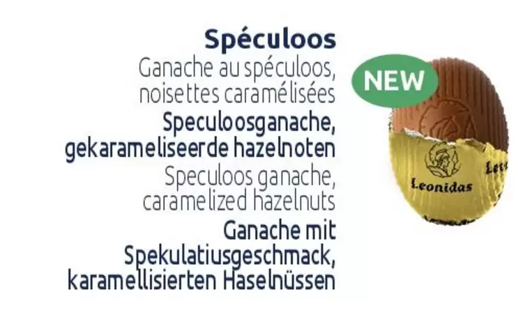 Leonidas - Speculoos Ganache Au Speculoos, Noisettes Caramelisees offre sur Leonidas