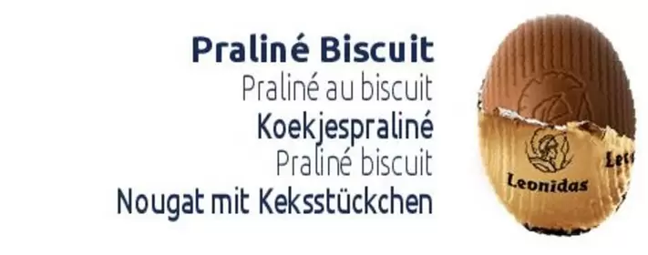 Leonidas - Praliné Biscuit offre sur Leonidas