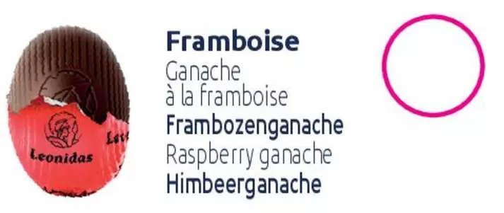 Leonidas - Framboise Ganache A La Framboise offre sur Leonidas