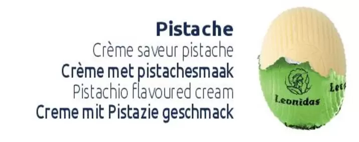 Leonidas - Pistache Crème Saveur Pistache offre sur Leonidas