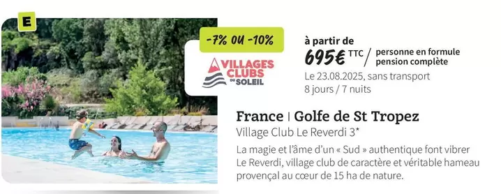 France I Golfe De St Tropez offre à 695€ sur Macif