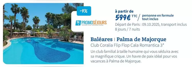 Balcares I Palma De Majorque offre à 599€ sur Macif