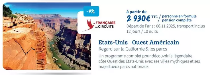 Etats-Unis Ouest Américain Regard Sur La Californie & Les Parcs offre à 2930€ sur Macif