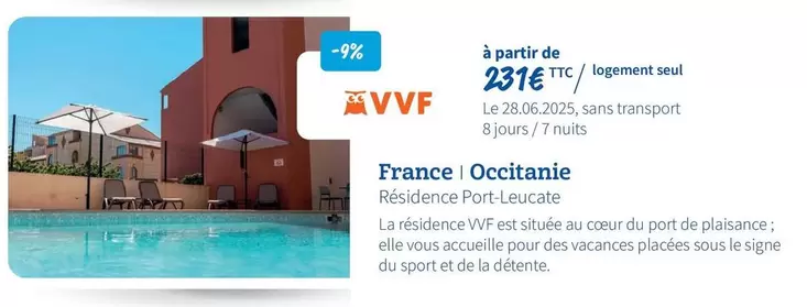 VVF - France Occitanie offre à 231€ sur Macif