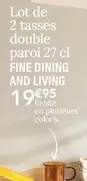 Fine Dining And Living - Lot De 2 Tasses Double Paroi 27 Cl offre à 19,95€ sur Ambiance & Styles