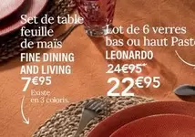 Set De Table Feuille De Maïs Fine Dining And Living offre à 7,95€ sur Ambiance & Styles